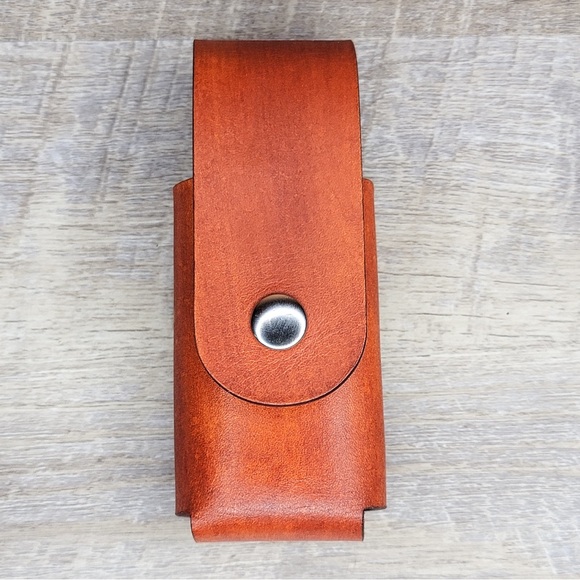 Leather Sheath Case Holster For Leatherman Free P2 P4 ARC Multitool SUNSET TAN - Picture 2 of 13